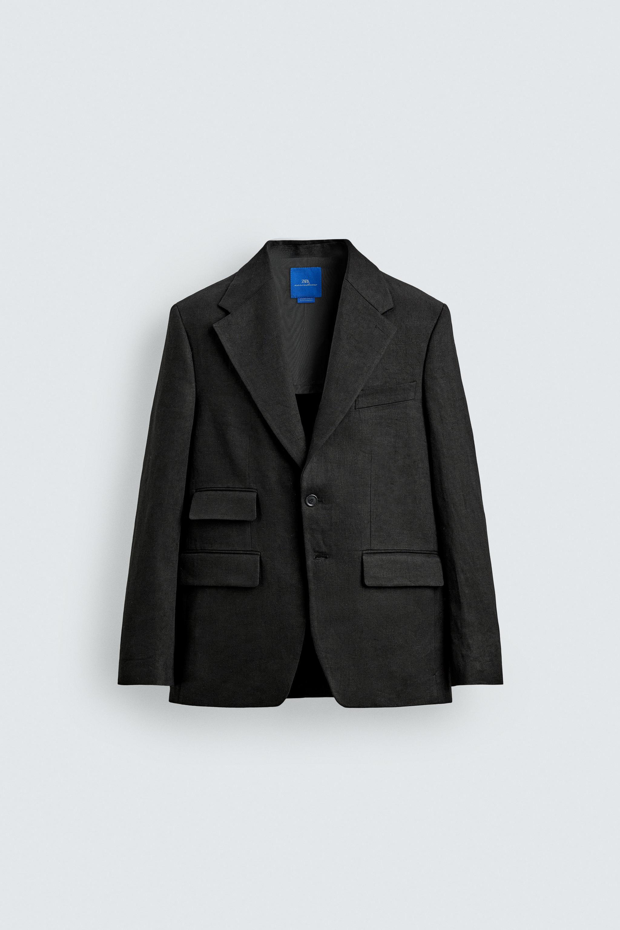 VESTE DE COSTUME TWILL 100% LIN AARON LEVINE X ZARA